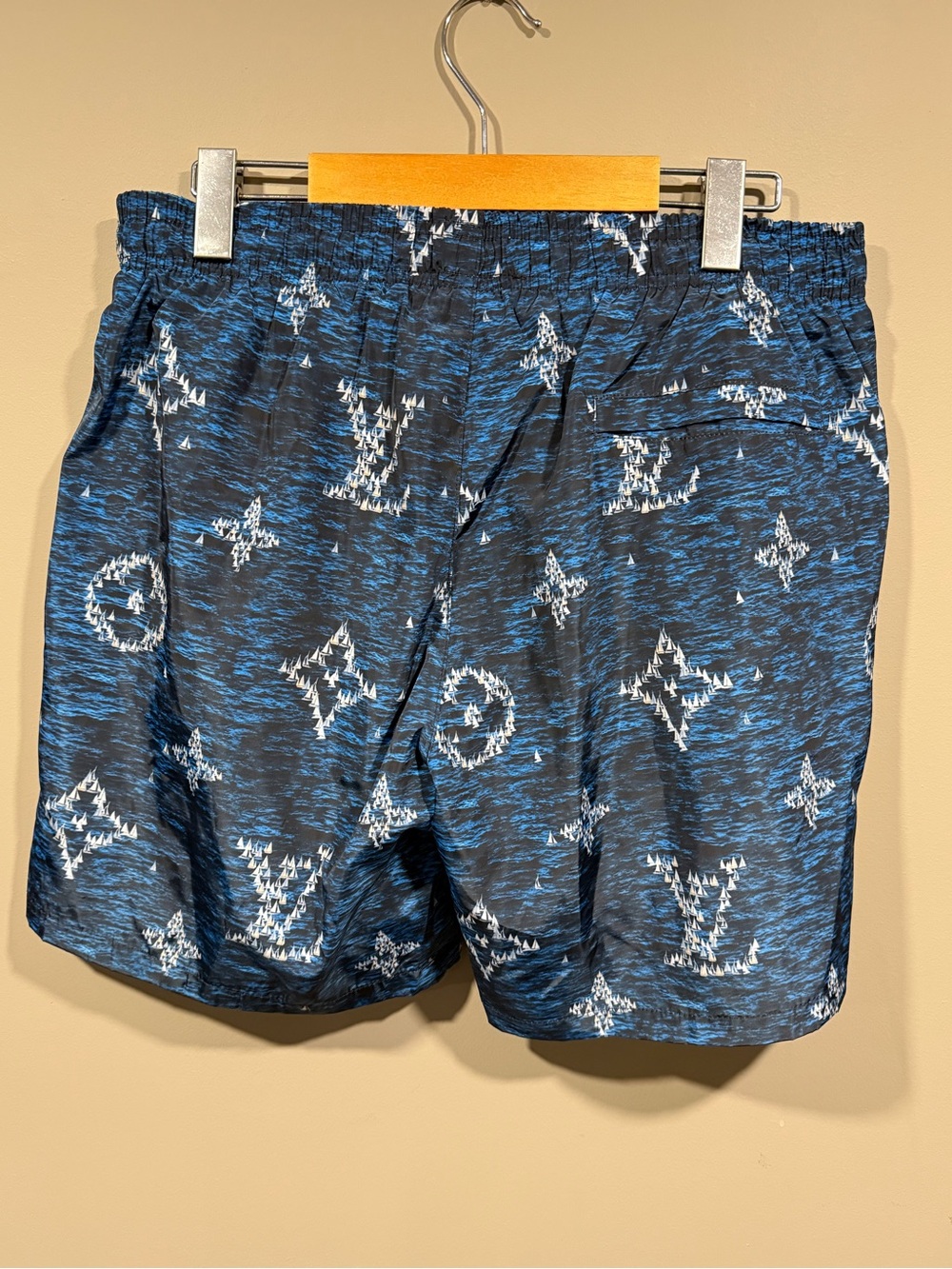 Louis Vuitton Ocean blue Monogram Swim Shorts w/ white logos 1:1 image 3